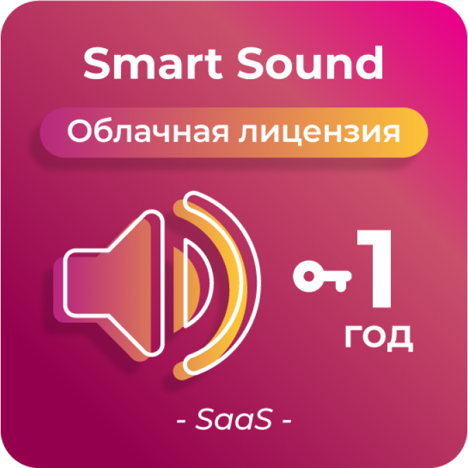 Простая лицензия для платформы SmartPlayer, тариф Smart Sound, 1 год PPOCTAYA-SMART-SOUND,-1-GOD